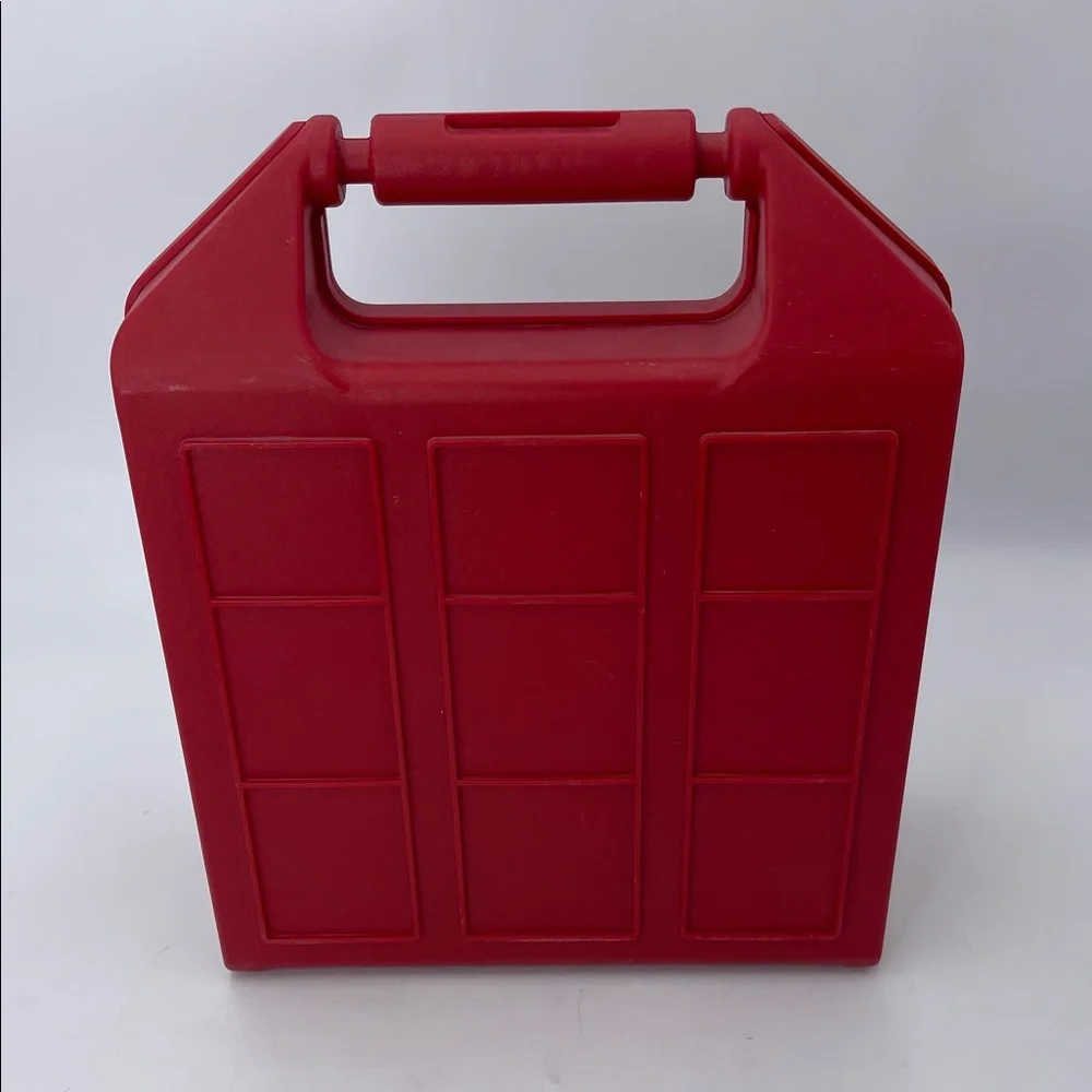 Pro-Index System Red Storage Box with Clear Lids For Card Collectors
